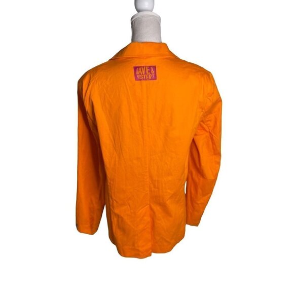 Bobblehaus x Dave & Busters Collab Signature Cotton Suit Jacket Bright Orange Me - Picture 7 of 12